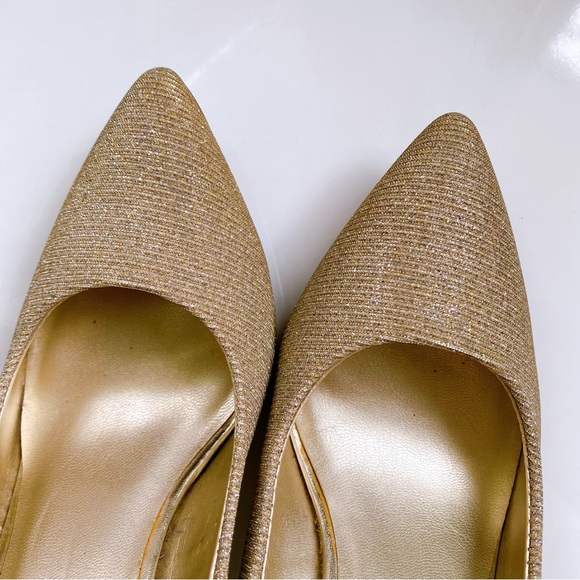 🌟 GRACELAND GOLD SILVER SPARKLE POINTED TOE HIGH HEELS! - Picture 3 of 15